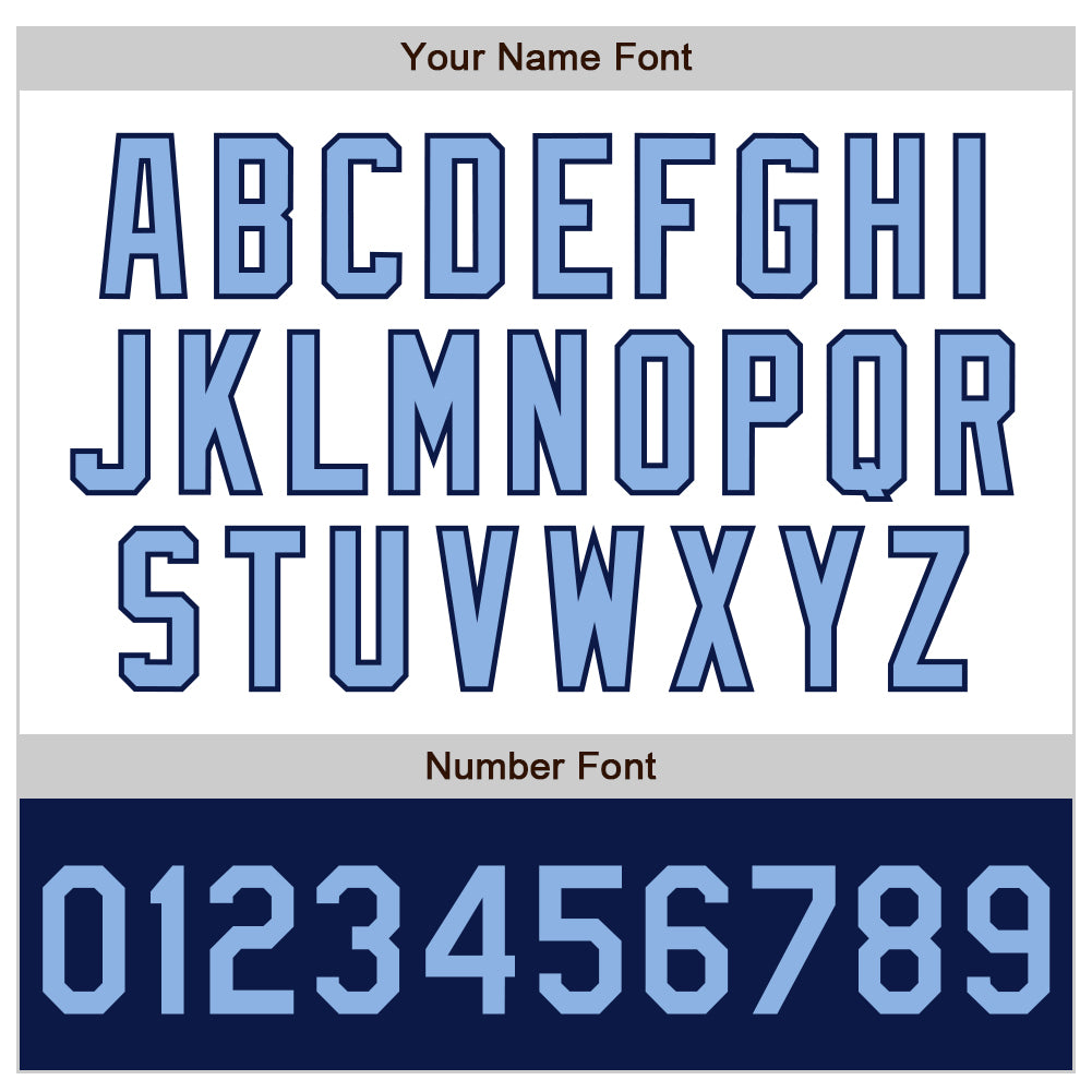 Custom White Light Blue-Navy Bomber Varsity Letterman Two Tone Zipper Jacket