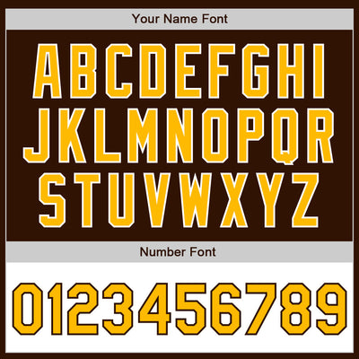 Custom Brown Gold-White Bomber Varsity Letterman Two Tone Zipper Jacket