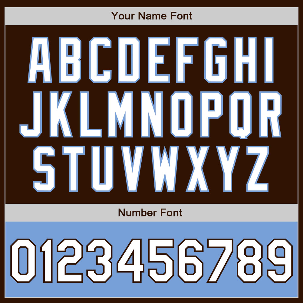 Custom Brown White-Light Blue Bomber Varsity Letterman Two Tone Zipper Jacket