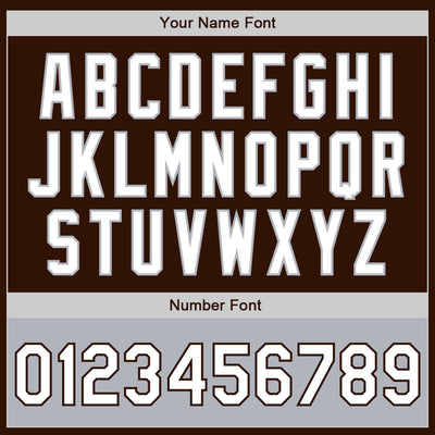 Custom Brown White-Gray Bomber Varsity Letterman Two Tone Zipper Jacket