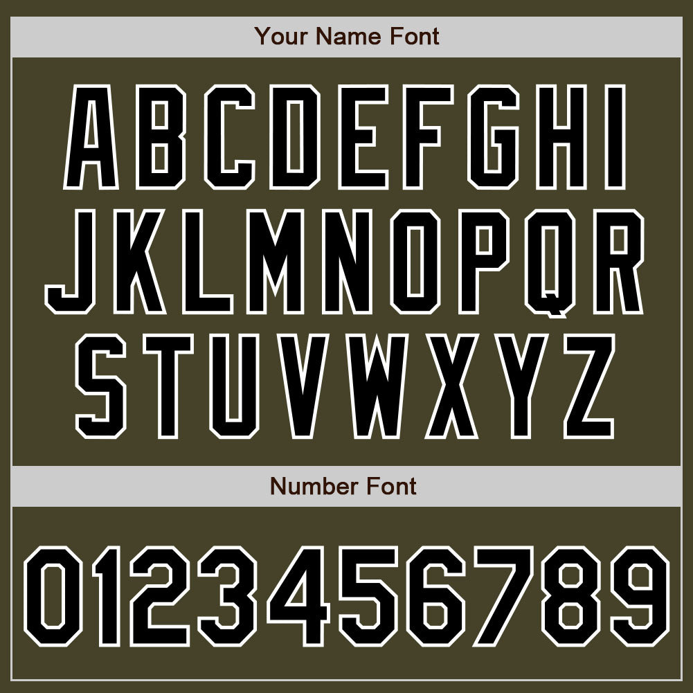 Custom Olive Black-White Bomber Varsity Letterman Salute To Service Zipper Jacket