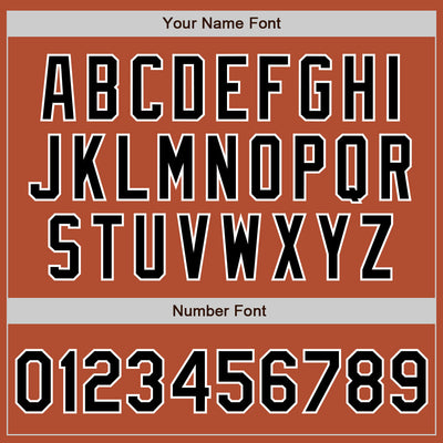 Custom Texas Orange Black-White Bomber Varsity Letterman Zipper Jacket