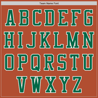 Custom Texas Orange Kelly Green-White Bomber Varsity Letterman Zipper Jacket