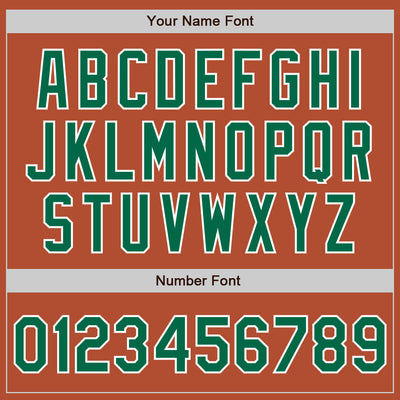 Custom Texas Orange Kelly Green-White Bomber Varsity Letterman Zipper Jacket