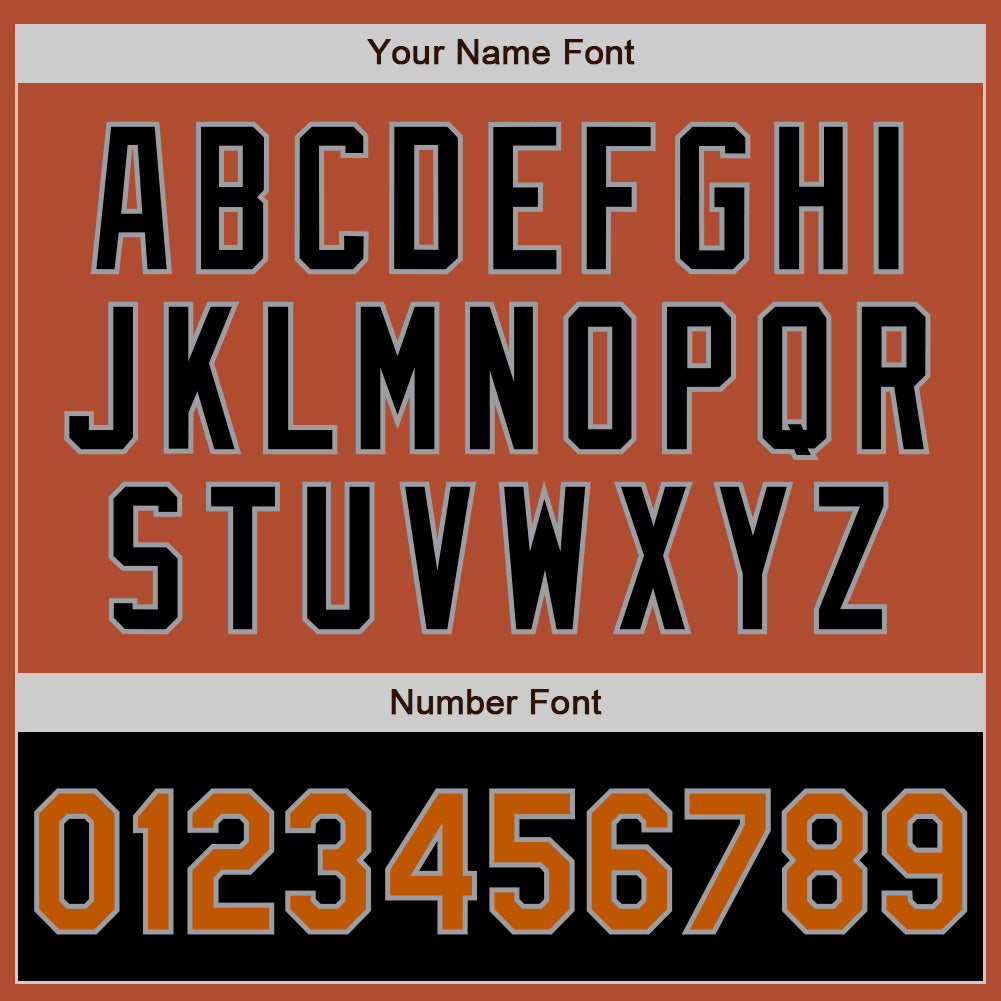 Custom Texas Orange Gray-Black Bomber Varsity Letterman Two Tone Zipper Jacket