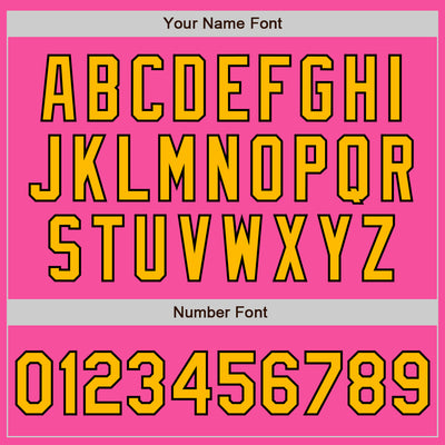 Custom Pink Gold-Black Bomber Varsity Letterman Zipper Jacket