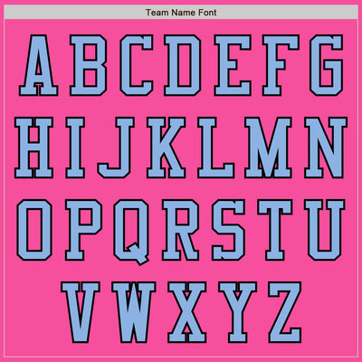 Custom Pink Light Blue-Black Bomber Varsity Letterman Zipper Jacket