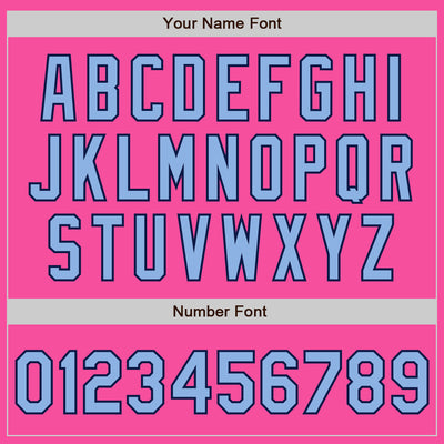 Custom Pink Light Blue-Navy Bomber Varsity Letterman Zipper Jacket