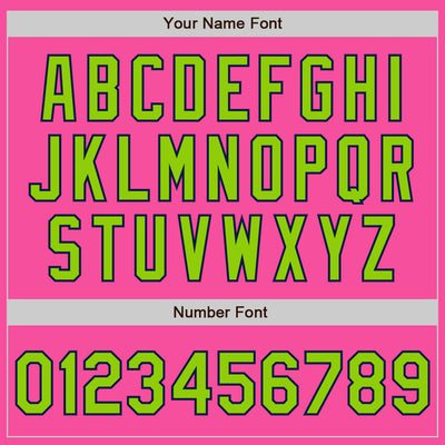 Custom Pink Neon Green-Navy Bomber Varsity Letterman Zipper Jacket