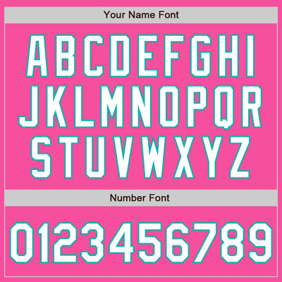 Custom Pink White-Aqua Bomber Varsity Letterman Zipper Jacket