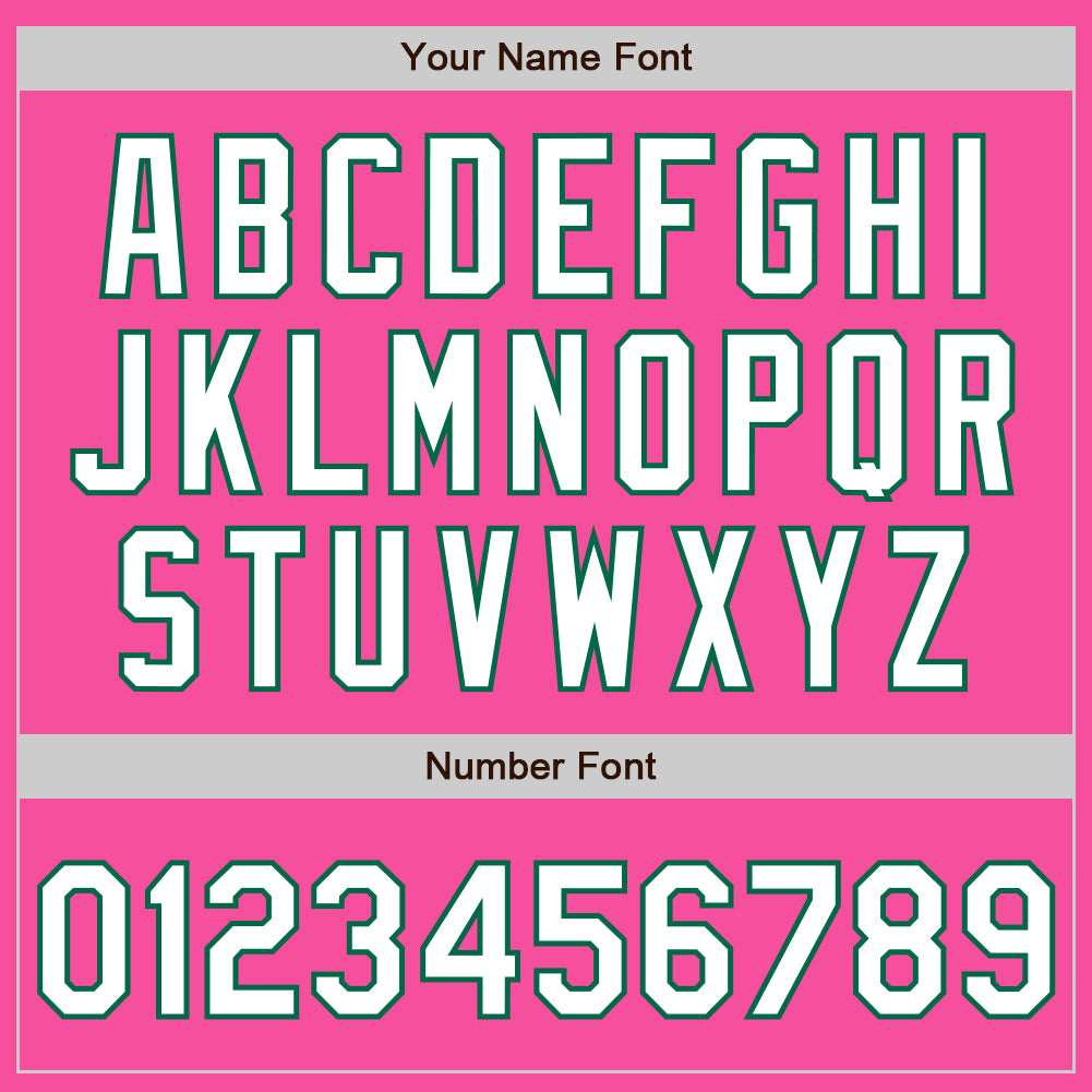 Custom Pink White-Kelly Green Bomber Varsity Letterman Zipper Jacket