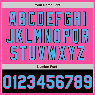 Custom Pink Sky Blue-Black Bomber Varsity Letterman Two Tone Zipper Jacket