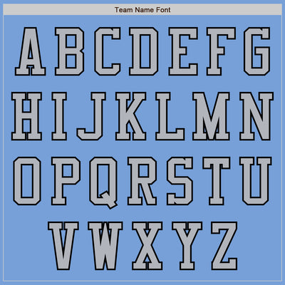 Custom Light Blue Gray-Black Bomber Varsity Letterman Zipper Jacket