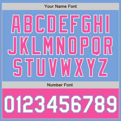 Custom Light Blue White-Pink Bomber Varsity Letterman Two Tone Zipper Jacket