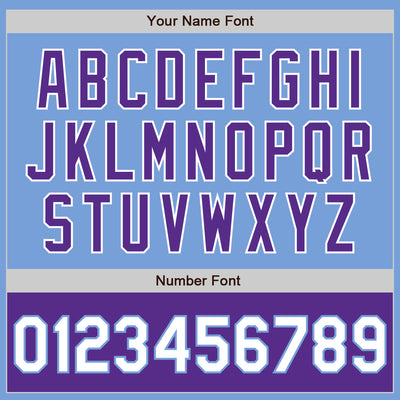 Custom Light Blue White-Purple Bomber Varsity Letterman Two Tone Zipper Jacket