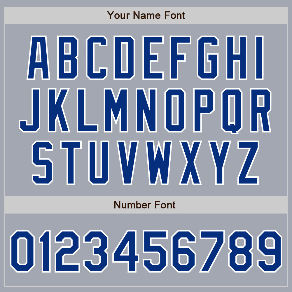 Custom Gray Royal-White Bomber Varsity Letterman Zipper Jacket