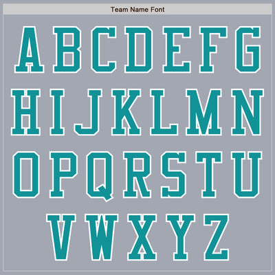 Custom Gray Teal-White Bomber Varsity Letterman Zipper Jacket