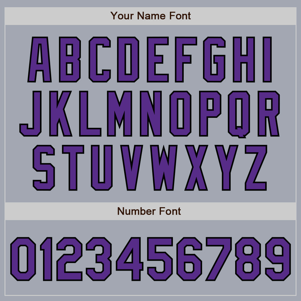 Custom Gray Purple-Black Bomber Varsity Letterman Zipper Jacket