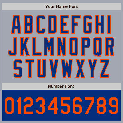 Custom Gray Orange-Royal Bomber Varsity Letterman Two Tone Zipper Jacket