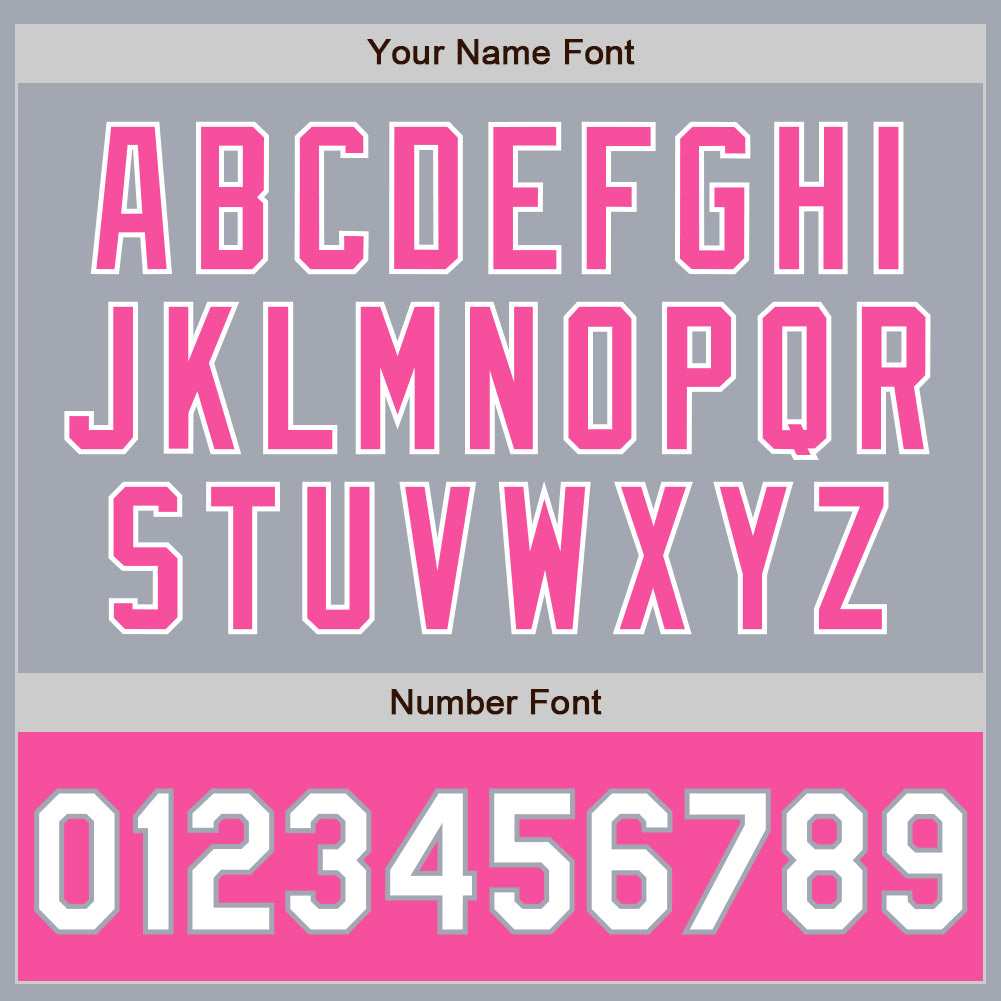 Custom Gray White-Pink Bomber Varsity Letterman Two Tone Zipper Jacket