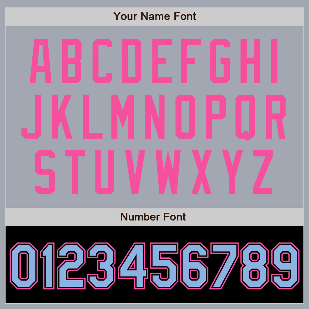 Custom Gray Light Blue Black-Pink Bomber Varsity Letterman Two Tone Zipper Jacket