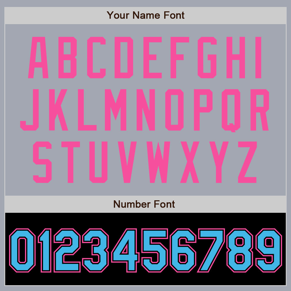 Custom Gray Sky Blue Black-Pink Bomber Varsity Letterman Two Tone Zipper Jacket