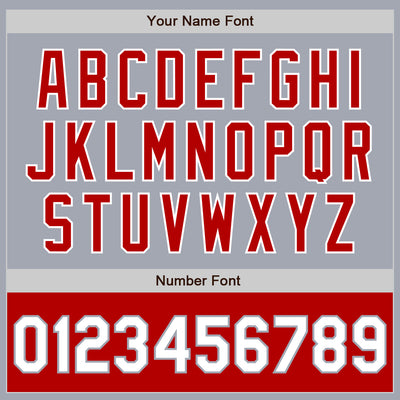 Custom Gray White-Red Bomber Varsity Letterman Two Tone Zipper Jacket