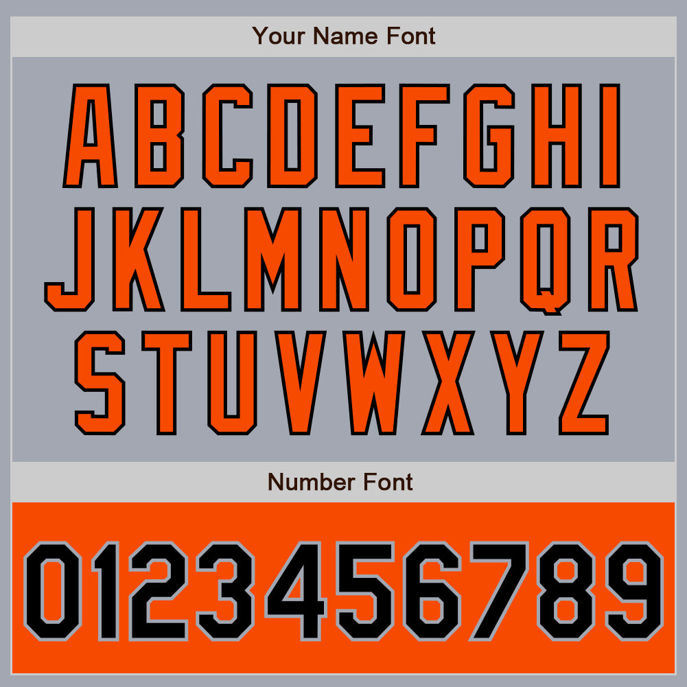 Custom Gray Black-Orange Bomber Varsity Letterman Two Tone Zipper Jacket