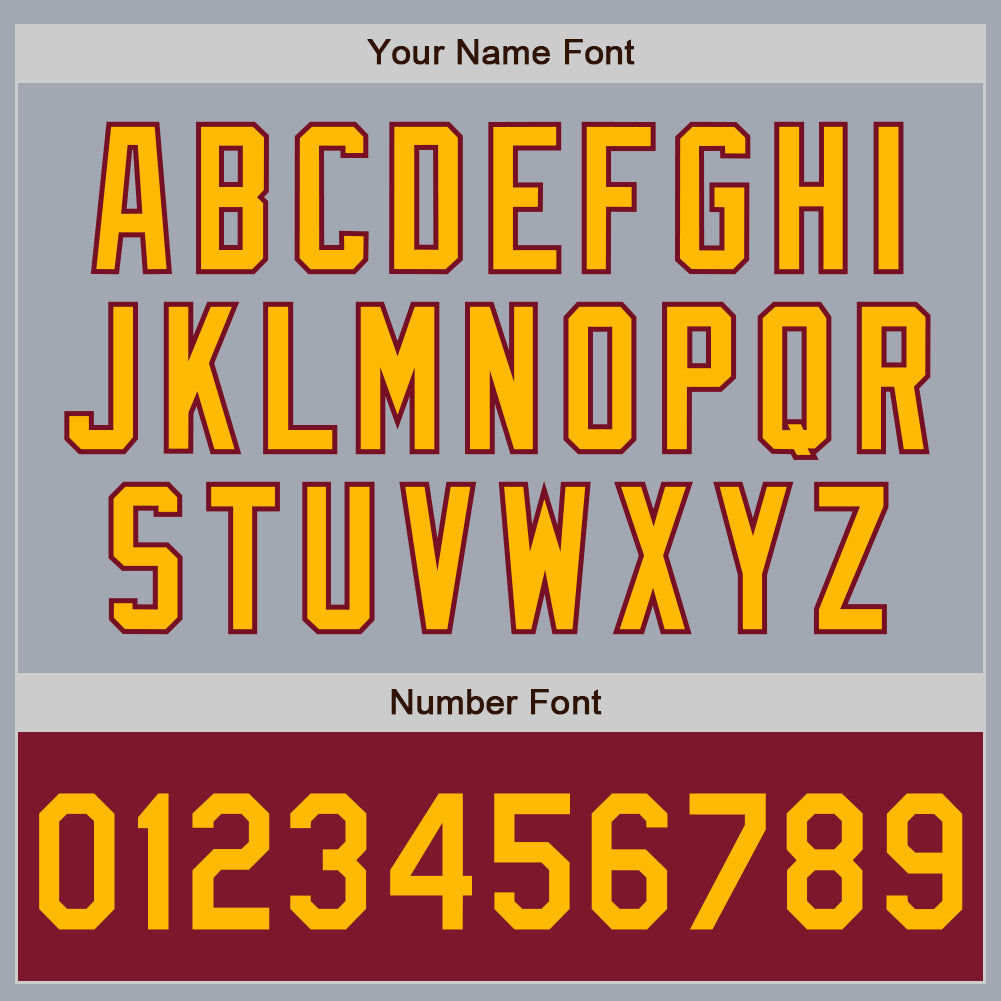 Custom Gray Gold-Crimson Varsity Letterman Two Tone Zipper Jacket