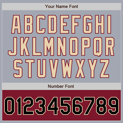 Custom Gray Black City Cream-Crimson Varsity Letterman Two Tone Zipper Jacket