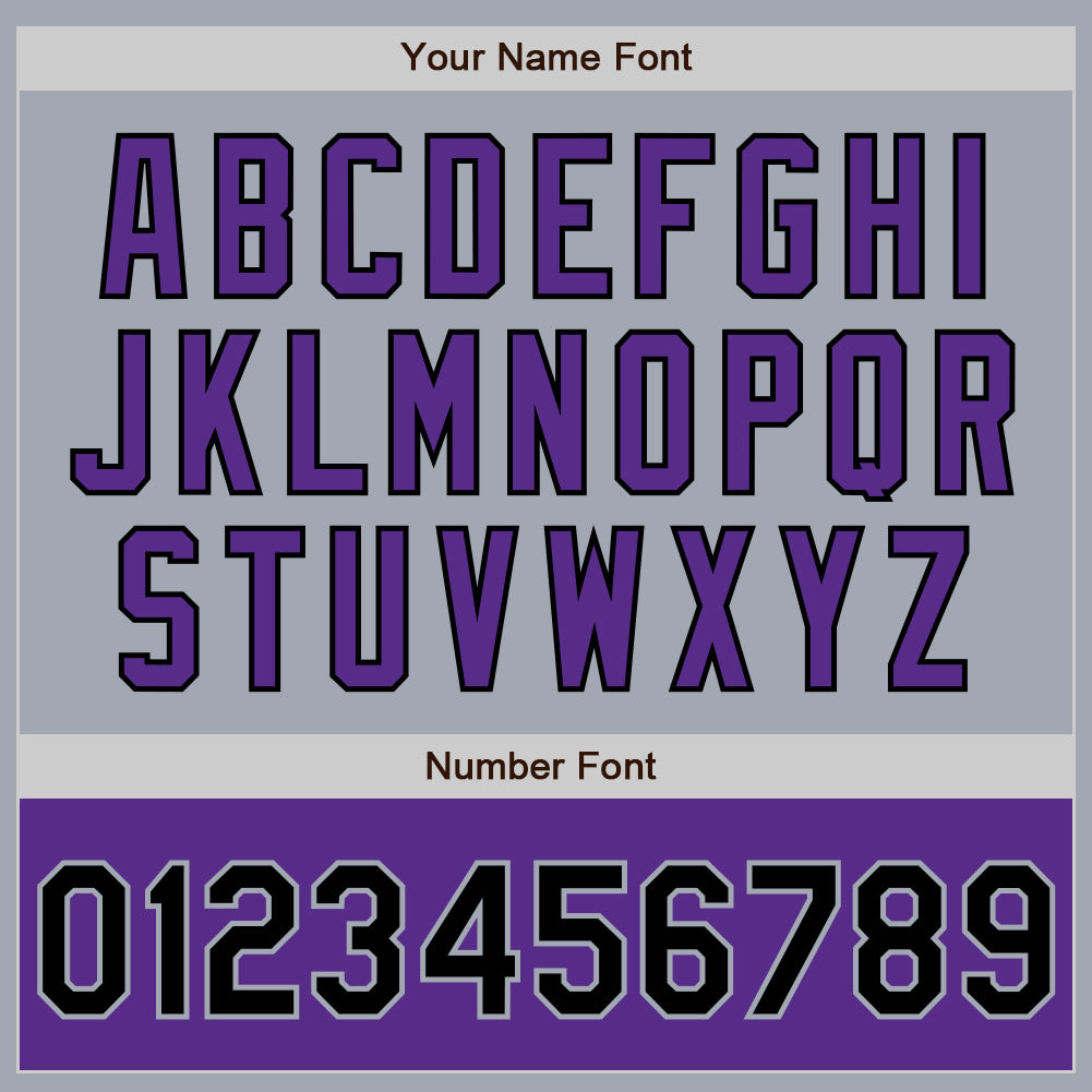 Custom Gray Black-Purple Varsity Letterman Two Tone Zipper Jacket