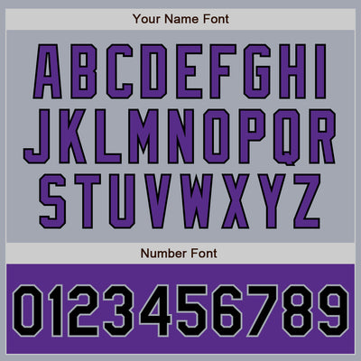 Custom Gray Black-Purple Varsity Letterman Two Tone Zipper Jacket