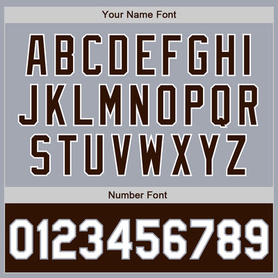 Custom Gray White-Brown Varsity Letterman Two Tone Zipper Jacket