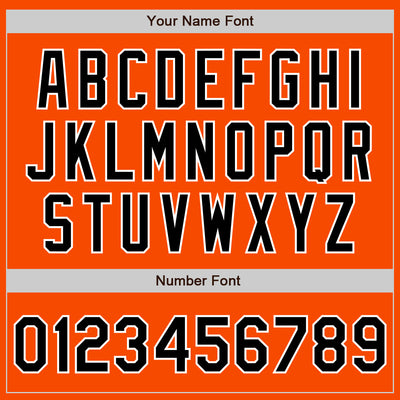 Custom Orange Black-White Bomber Varsity Letterman Zipper Jacket