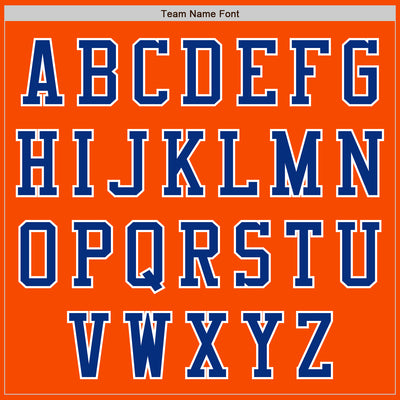 Custom Orange Royal-White Bomber Varsity Letterman Zipper Jacket