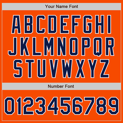 Custom Orange Navy-White Bomber Varsity Letterman Zipper Jacket