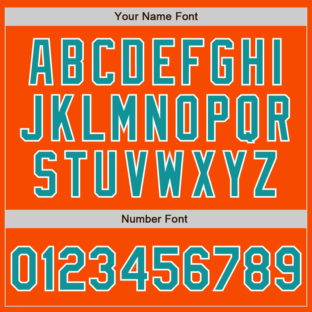 Custom Orange Teal-White Bomber Varsity Letterman Zipper Jacket