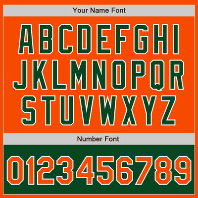 Custom Orange White-Green Bomber Varsity Letterman Two Tone Zipper Jacket