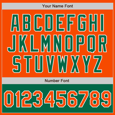 Custom Orange White-Kelly Green Bomber Varsity Letterman Two Tone Zipper Jacket