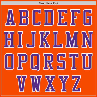 Custom Orange White-Purple Bomber Varsity Letterman Two Tone Zipper Jacket