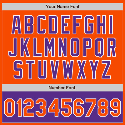 Custom Orange White-Purple Bomber Varsity Letterman Two Tone Zipper Jacket