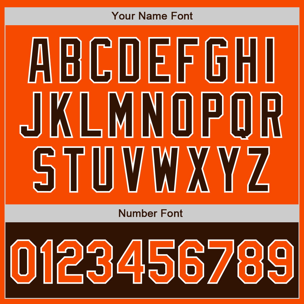 Custom Orange White-Brown Bomber Varsity Letterman Two Tone Zipper Jacket