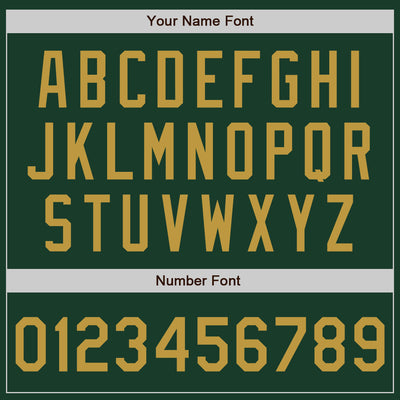 Custom Green Old Gold-Cream Bomber Full-Snap Varsity Letterman Two Tone Jacket