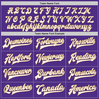 Custom Purple White-Old Gold Bomber Full-Snap Varsity Letterman Two Tone Jacket