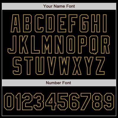 Custom Black Old Gold-Red Bomber Full-Snap Varsity Letterman Jacket