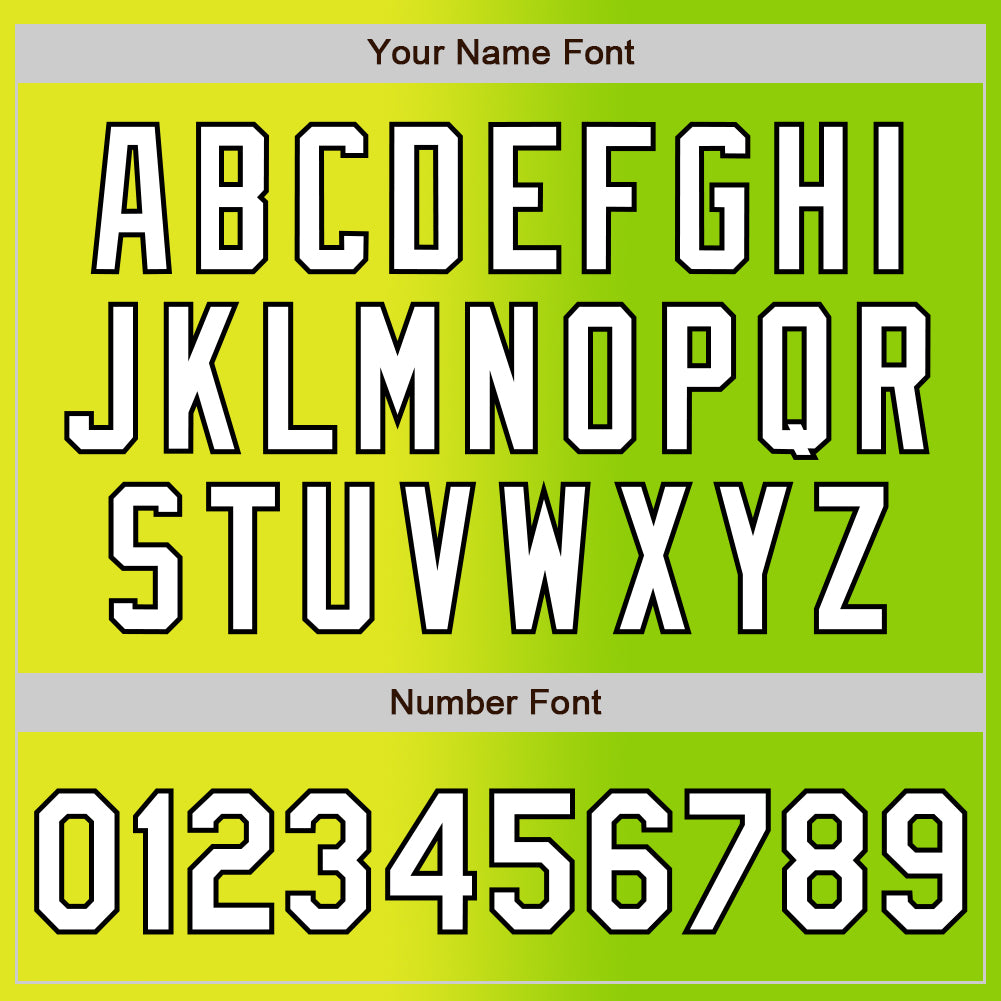 Custom Neon Yellow White Neon Green-Black Bomber Full-Snap Varsity Letterman Gradient Fashion Jacket