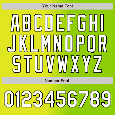 Custom Neon Yellow White Neon Green-Black Bomber Full-Snap Varsity Letterman Gradient Fashion Jacket