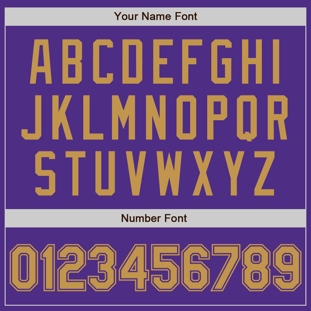 Custom Purple Old Gold Bomber Full-Snap Varsity Letterman Jacket