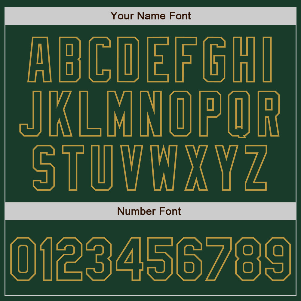 Custom Green Old Gold Bomber Full-Snap Varsity Letterman Jacket