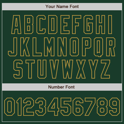 Custom Green Old Gold Bomber Full-Snap Varsity Letterman Jacket